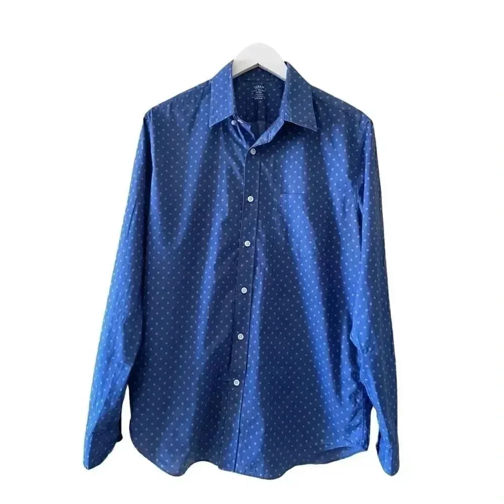 J Crew Lightweight  Cotton Long Sleeves Button Down Mens Shirt SZ M